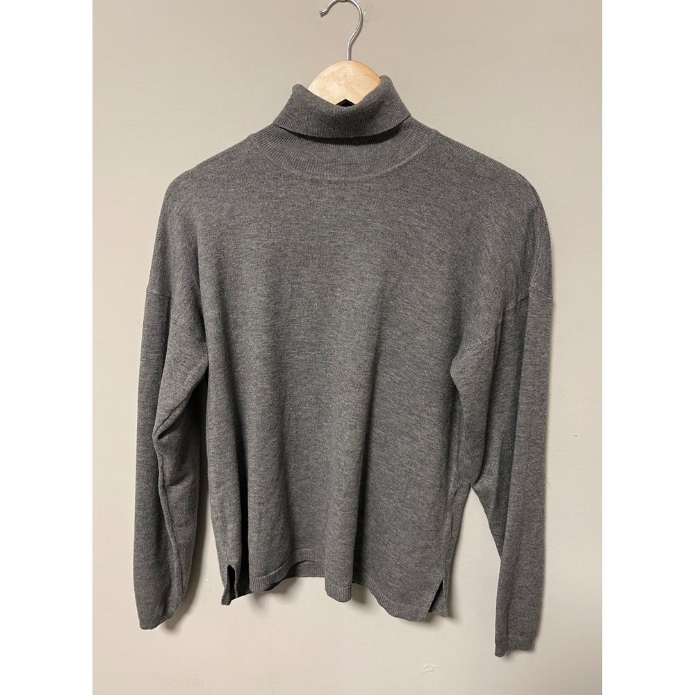 Primark Turtleneck Sweater Womens Medium Grey Pre-owned Knit Long Sleeve